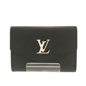 Louis Vuitton Portefeuille Lock Mini 3-fold Wallet Noir Calf Leather